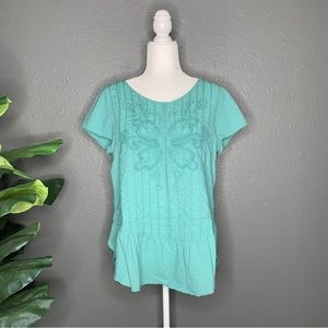 Soft Surroundings Embroidered Blouse